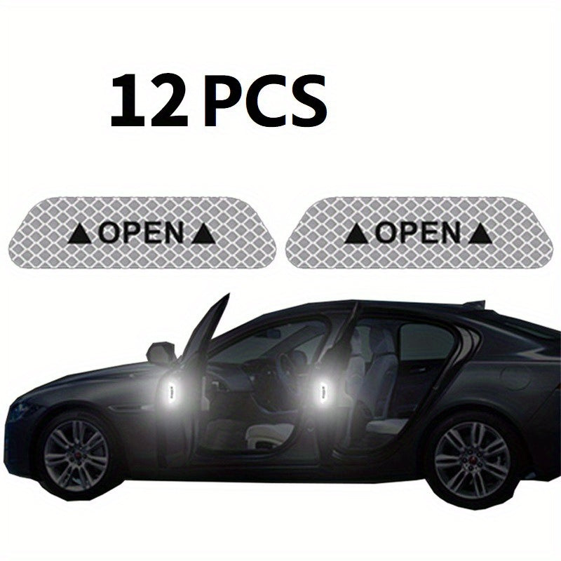 Boost Your Car's Safety &amp; Visibility With 4PCS Reflective Stickers!