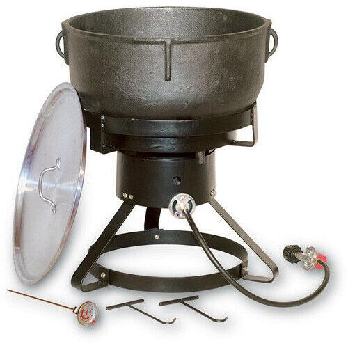 Kooker 17.5" Outdoor Propane Cooker with 10 Gallon Cast Iron Pot