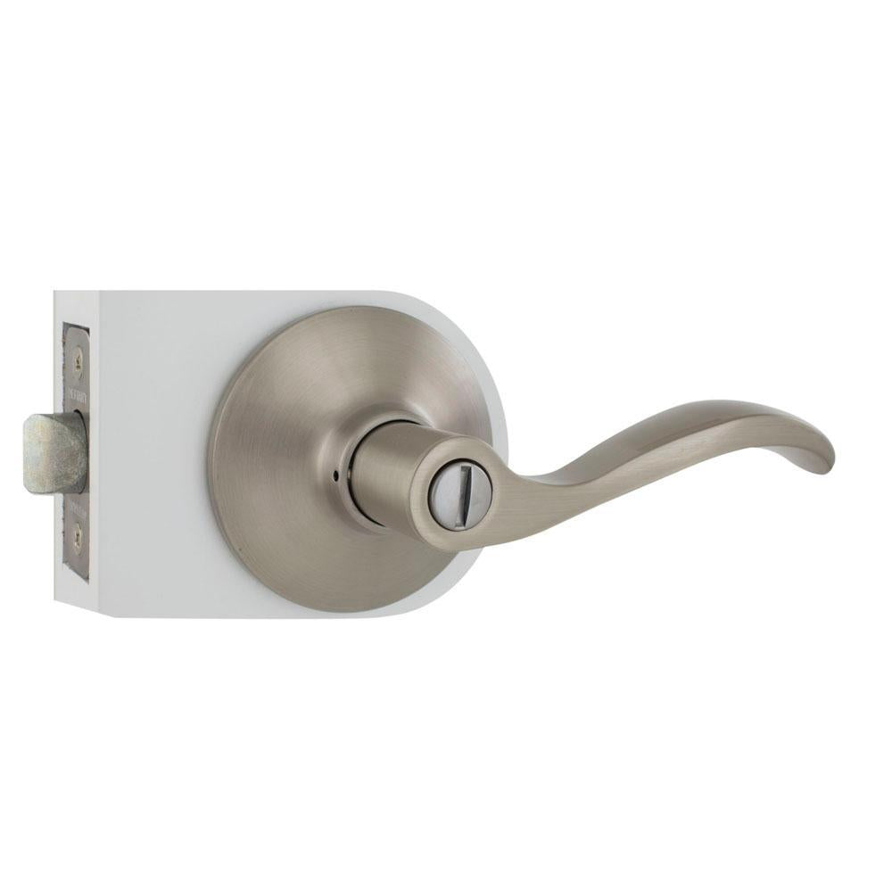 Naples Satin Nickel Bed/Bath Privacy Door Lever