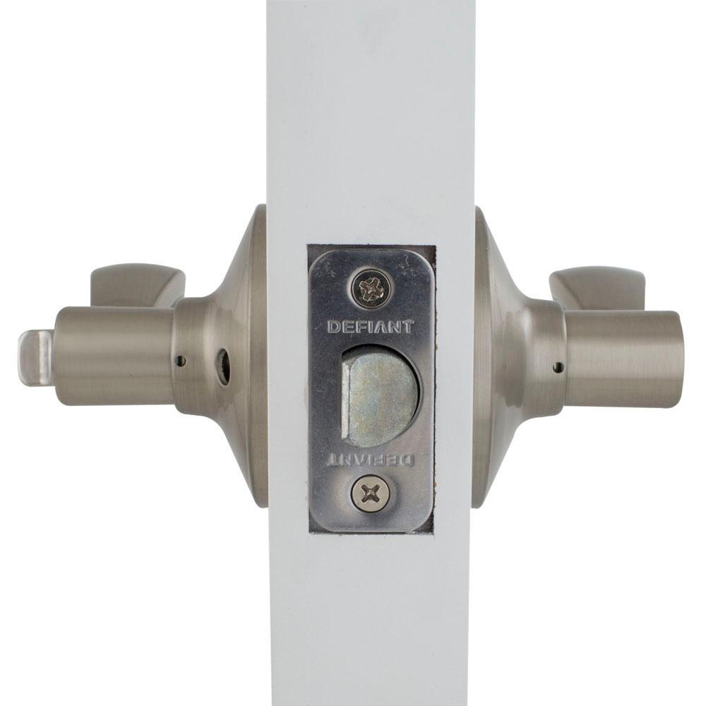 Naples Satin Nickel Bed/Bath Privacy Door Lever