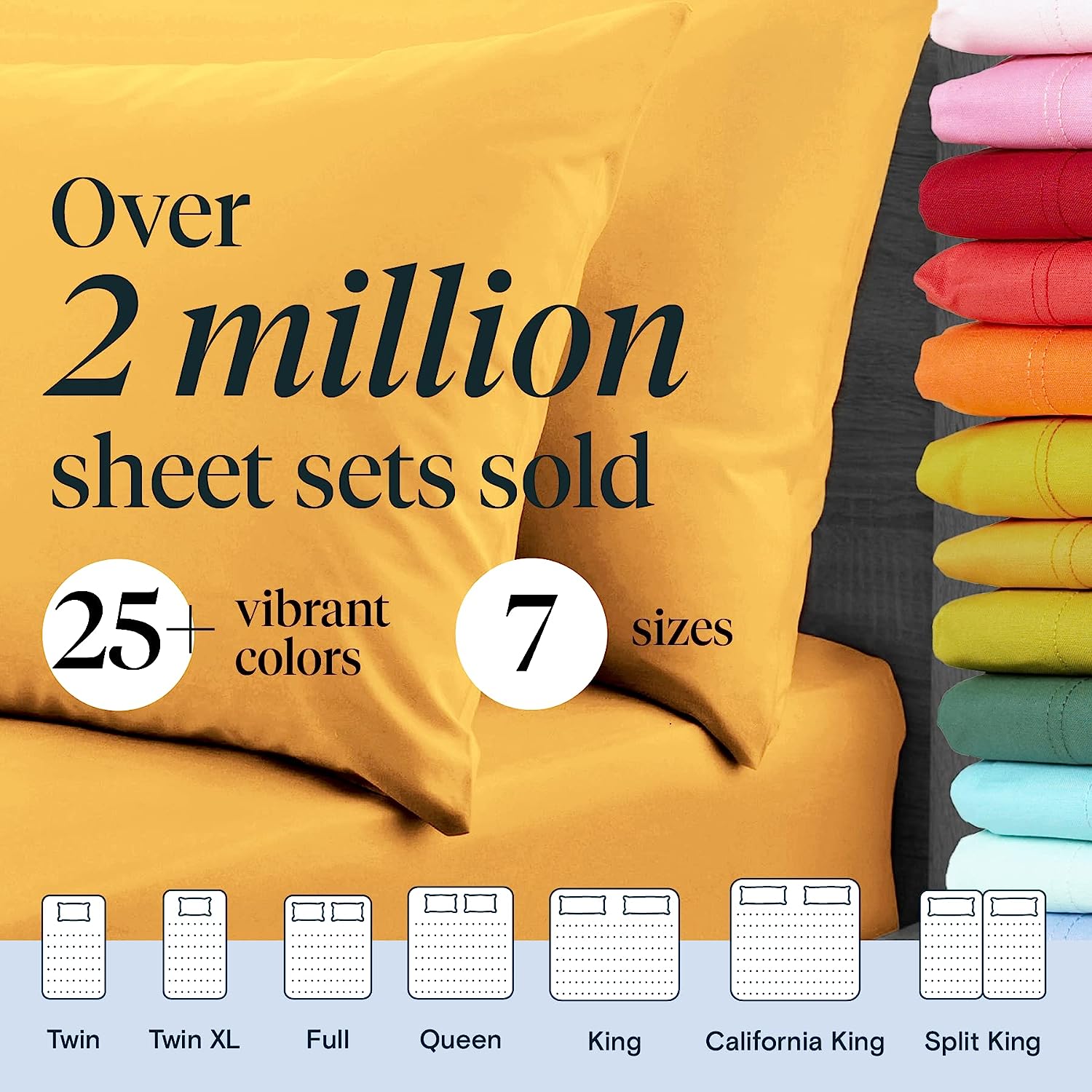 LuxClub 6 PC California King Size Sheet Set Bamboo Sheets Deep Pockets 18" Eco Friendly Wrinkle Free Cooling Sheets Machine Washable Hotel Bedding Silky Soft - Medallion Gold California King