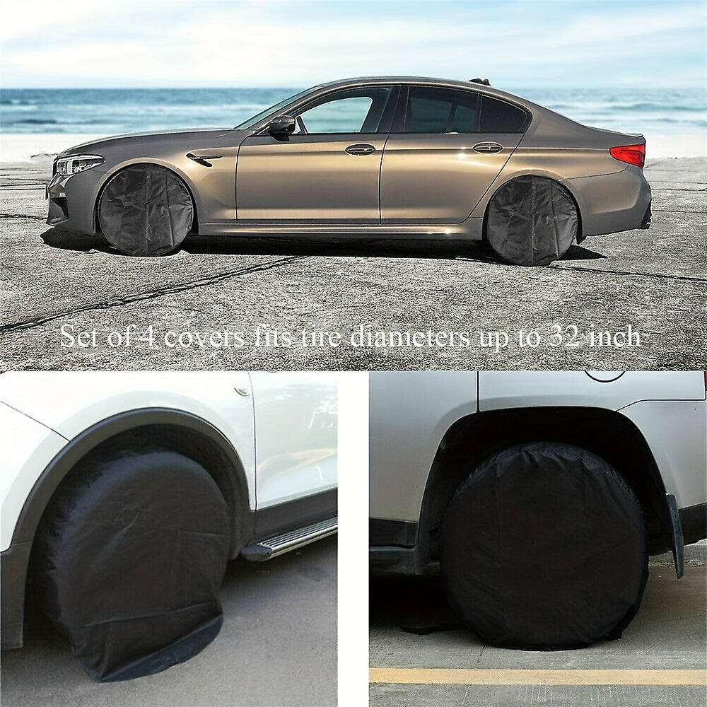 4 Pack Waterproof Tire Covers: Protect Your RV Trailer Camper Wheels from Corrosion!