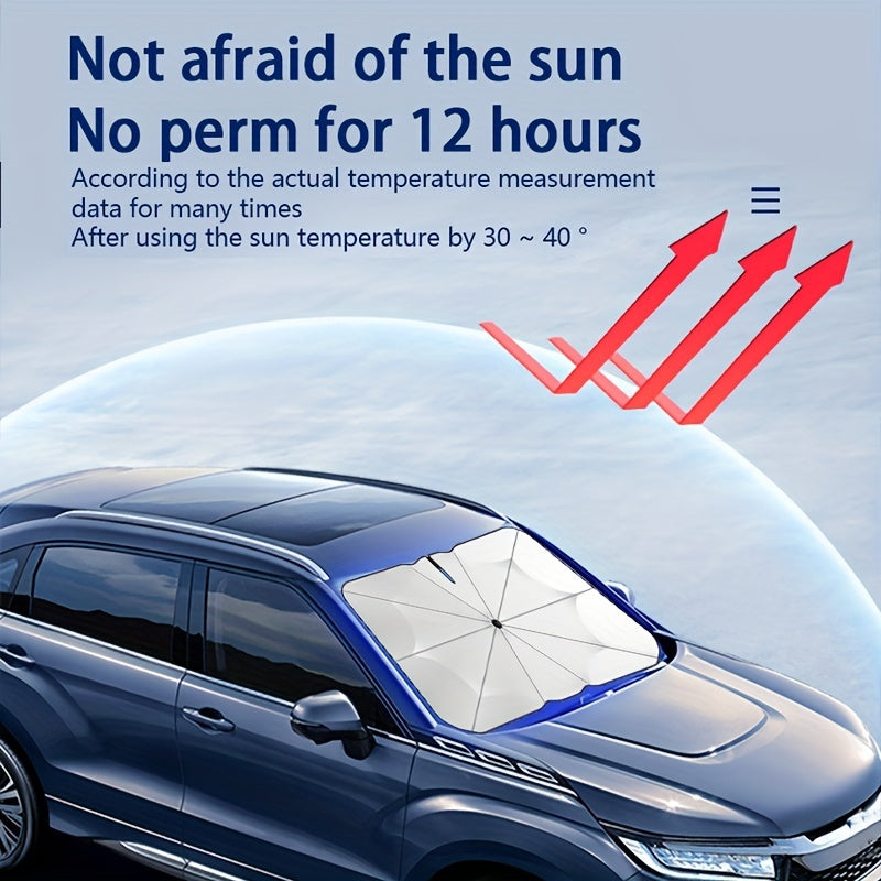 2023 Car Sun Umbrella: Innovative Telescopic Sun Visor for Heat Insulation &amp; Shade Protection!