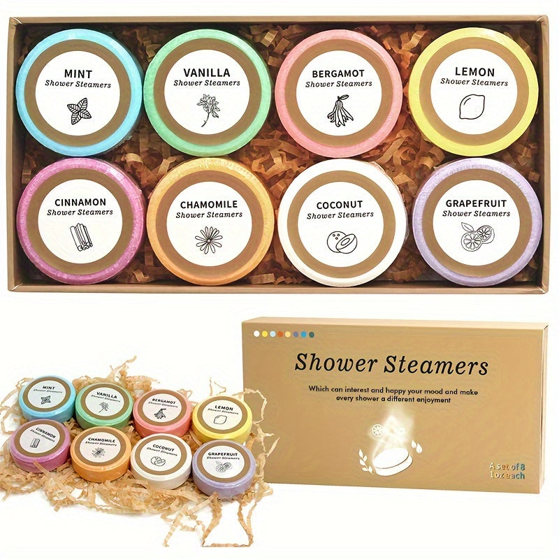 Shower Steamers  - 8 Pack Shower Bombs Gifts For Her With Essential Oil For Home SPA, Self-Care &amp; Relaxation Valentine's Birthday Day Gifts For Men &amp; Women Who Have Everything, For Halloween Gift, For Christmas Gift