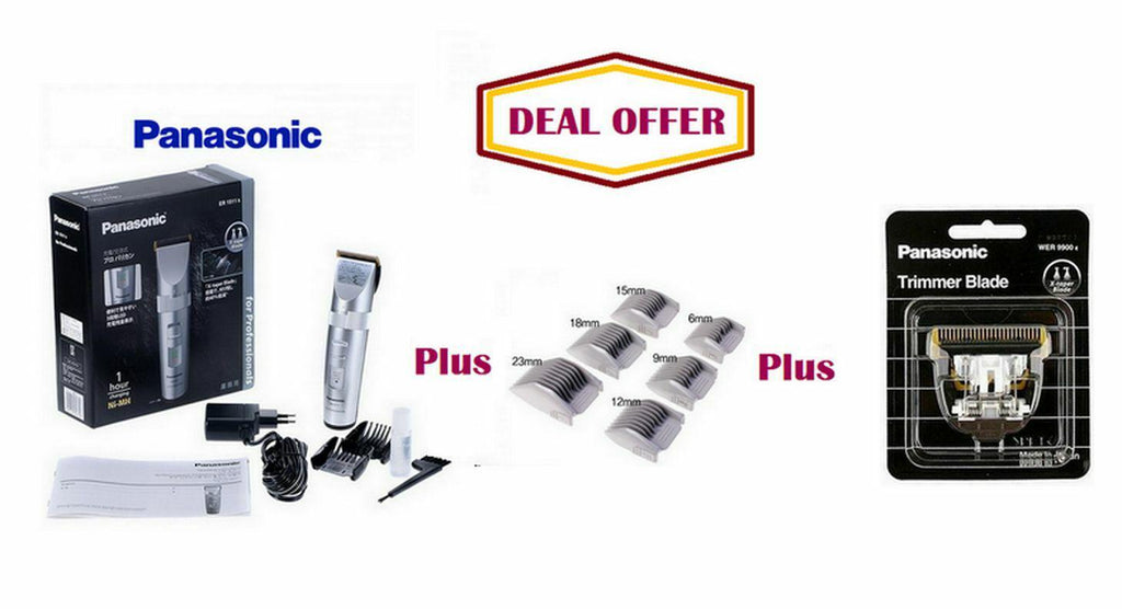 Panasonic Pro Geniune1511s Hair Clipper Plus attachment Combs Plus Geniune Blade