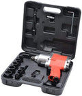 YEZIL Portable Pneumatic Product Powerful 1/2 Double Hammer Type Wind Wrench, Industrial Grade Wind Wrench Set, Hand-held Pneumatic Wrench Hand Tools Industrial