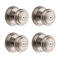 PrestiAlcott Satin Nickel Bed/Bath Door Knob (4-Pack)
