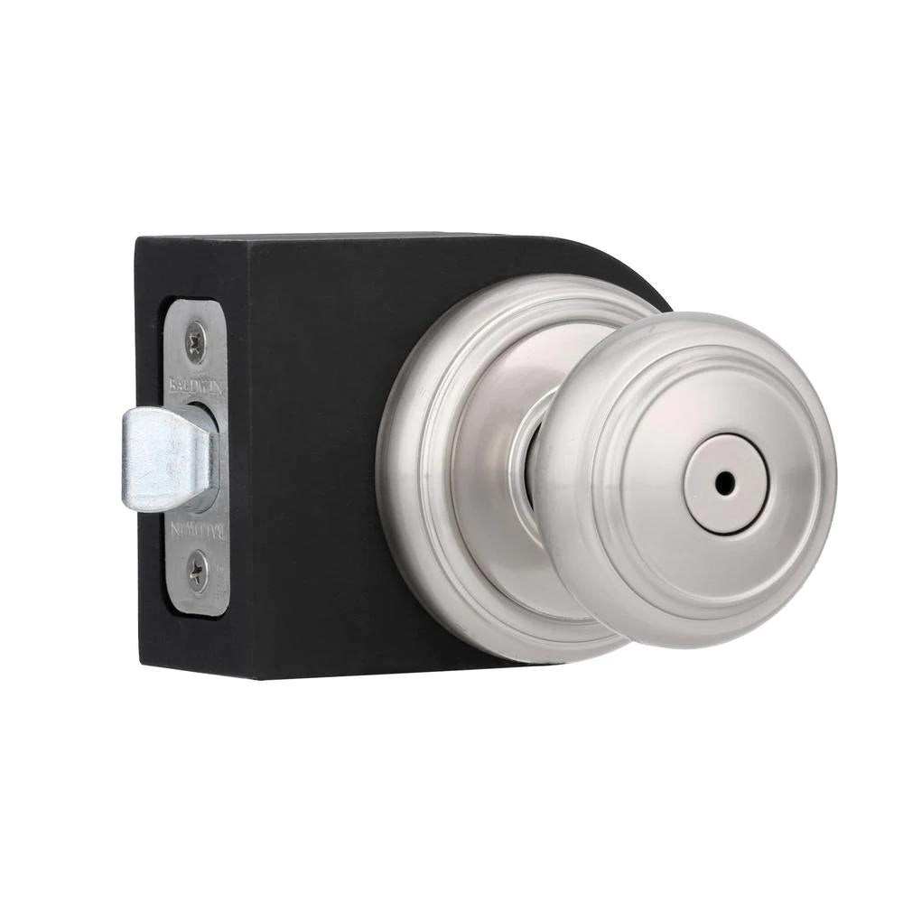 PrestiAlcott Satin Nickel Bed/Bath Door Knob (4-Pack)