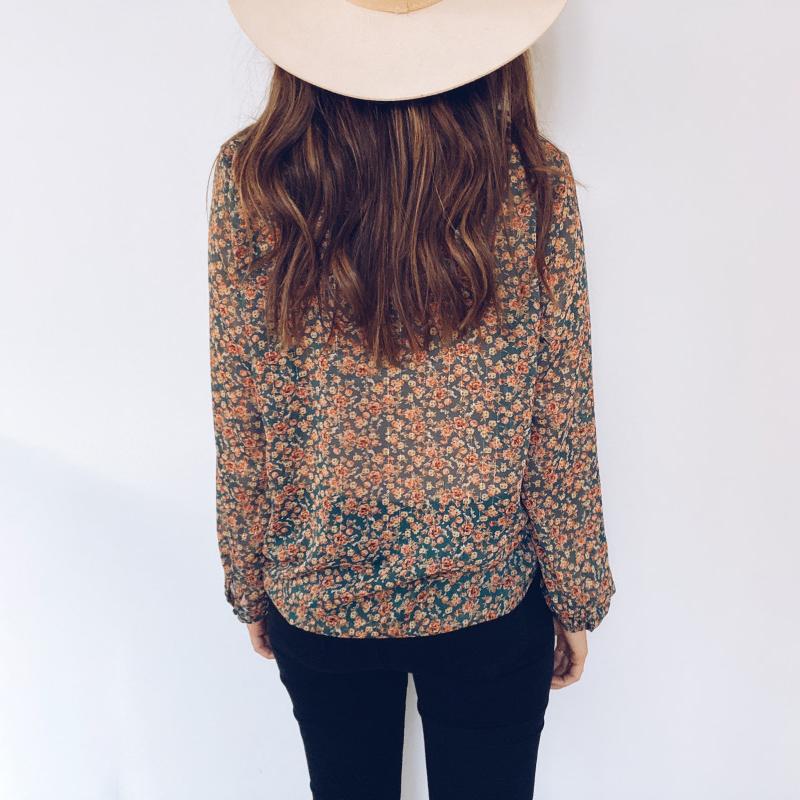Womens Fashion Casual Floral Shirt TN01