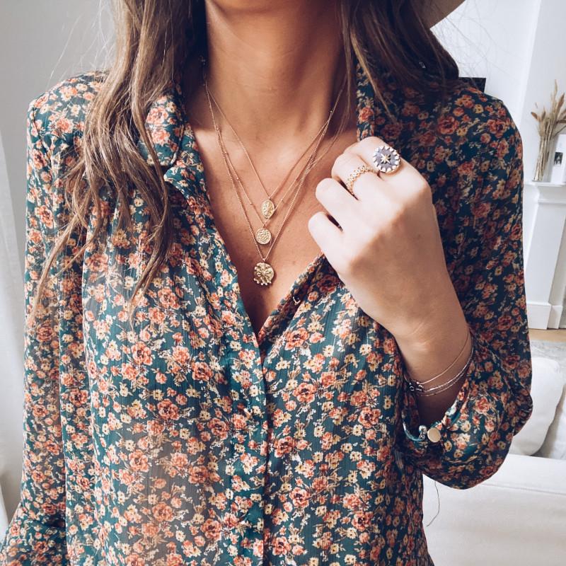 Womens Fashion Casual Floral Shirt TN01