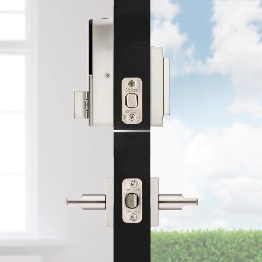 Halo Touch Satin Nickel CNT Fingerprint WiFi Elec Smart Lock Deadbolt Feat SmartKey Security with San Clemente Handleset