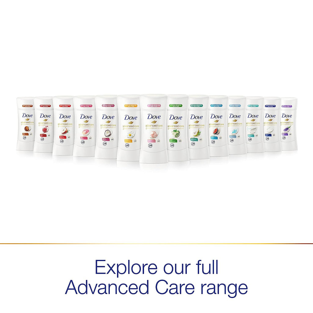 Dove Advanced Care Deodorant Passion Fruit + Lemongrass 4 Count for 48-Hour Sweat and Odor Protection Non-Irritating Antiperspirant with 0% Alcohol 2.6 oz