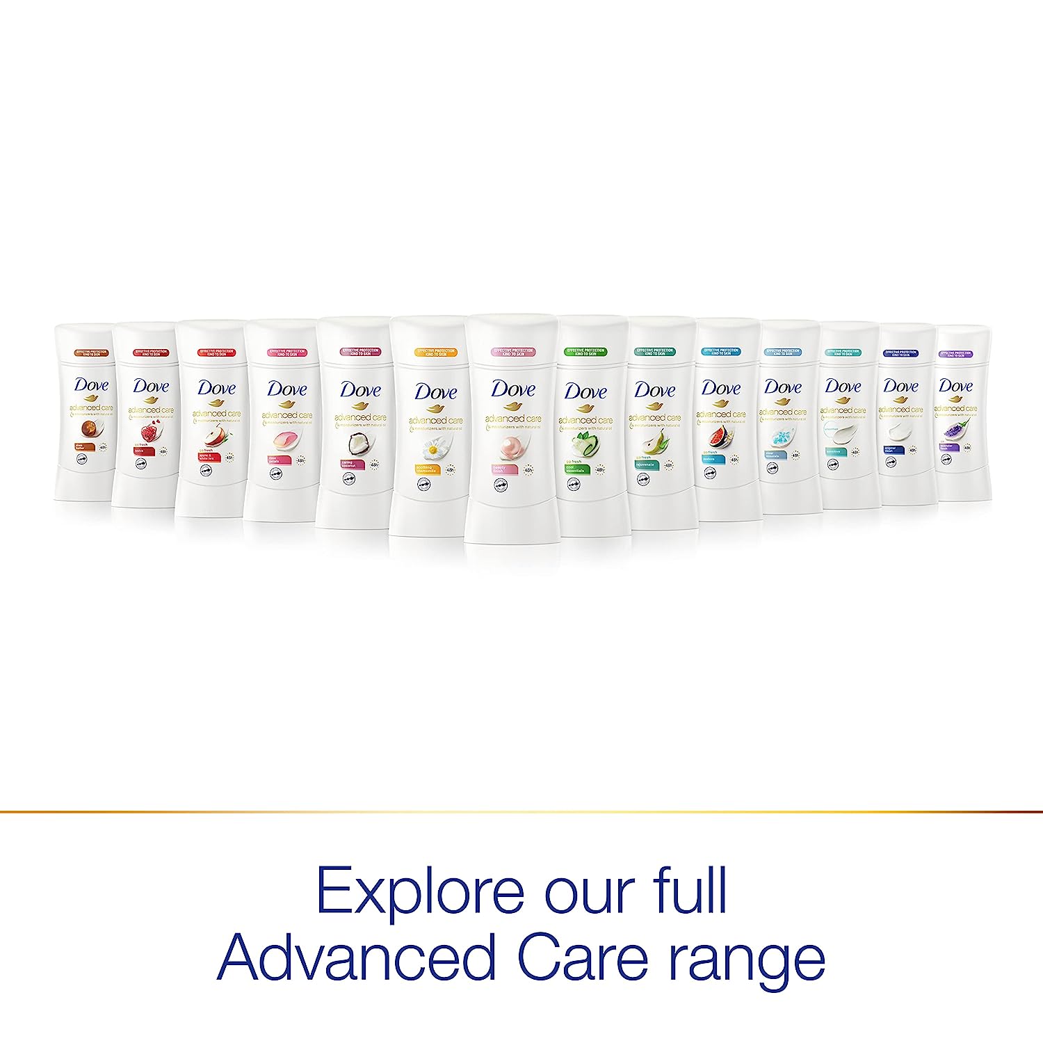 Dove Advanced Care Deodorant Passion Fruit + Lemongrass 4 Count for 48-Hour Sweat and Odor Protection Non-Irritating Antiperspirant with 0% Alcohol 2.6 oz