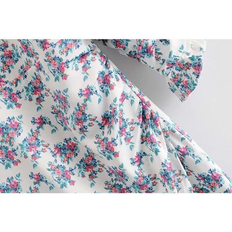 vintage floral print midi dress