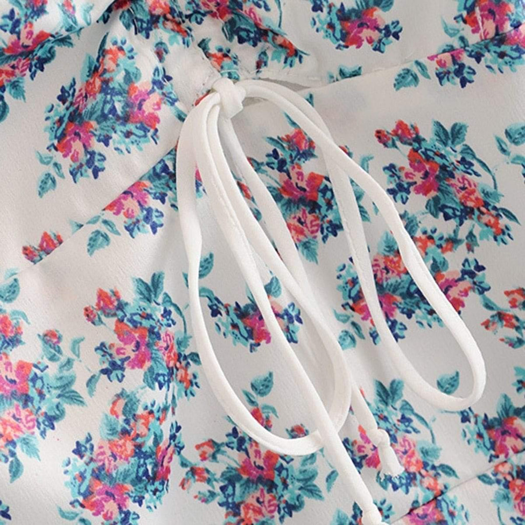 vintage floral print midi dress