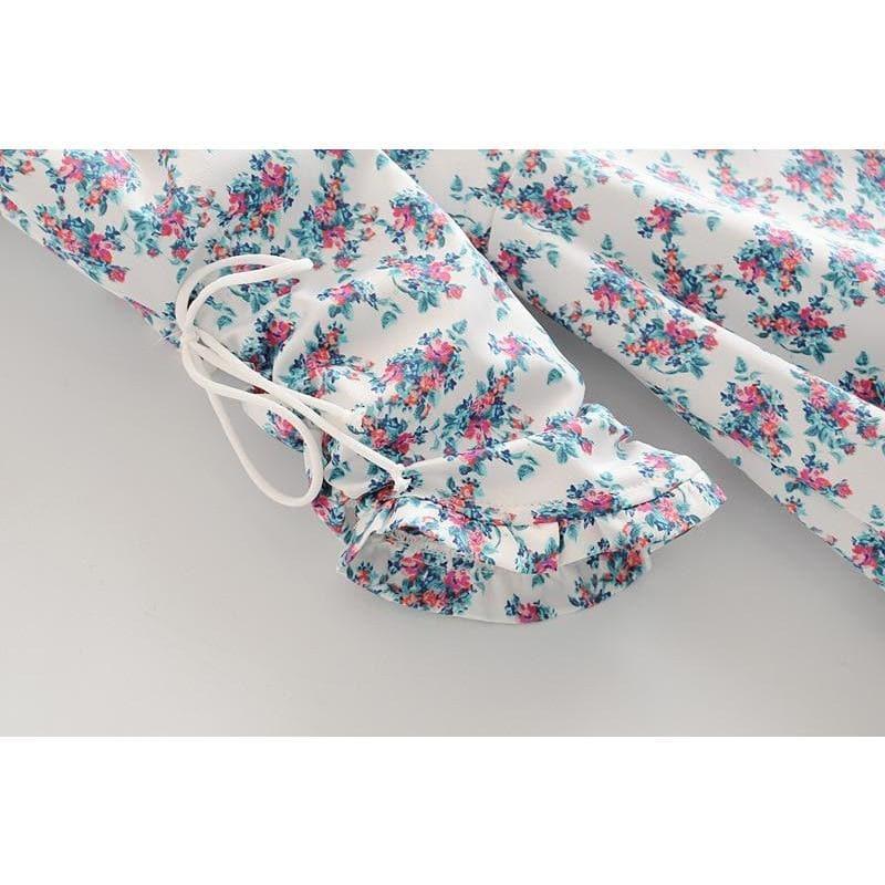 vintage floral print midi dress