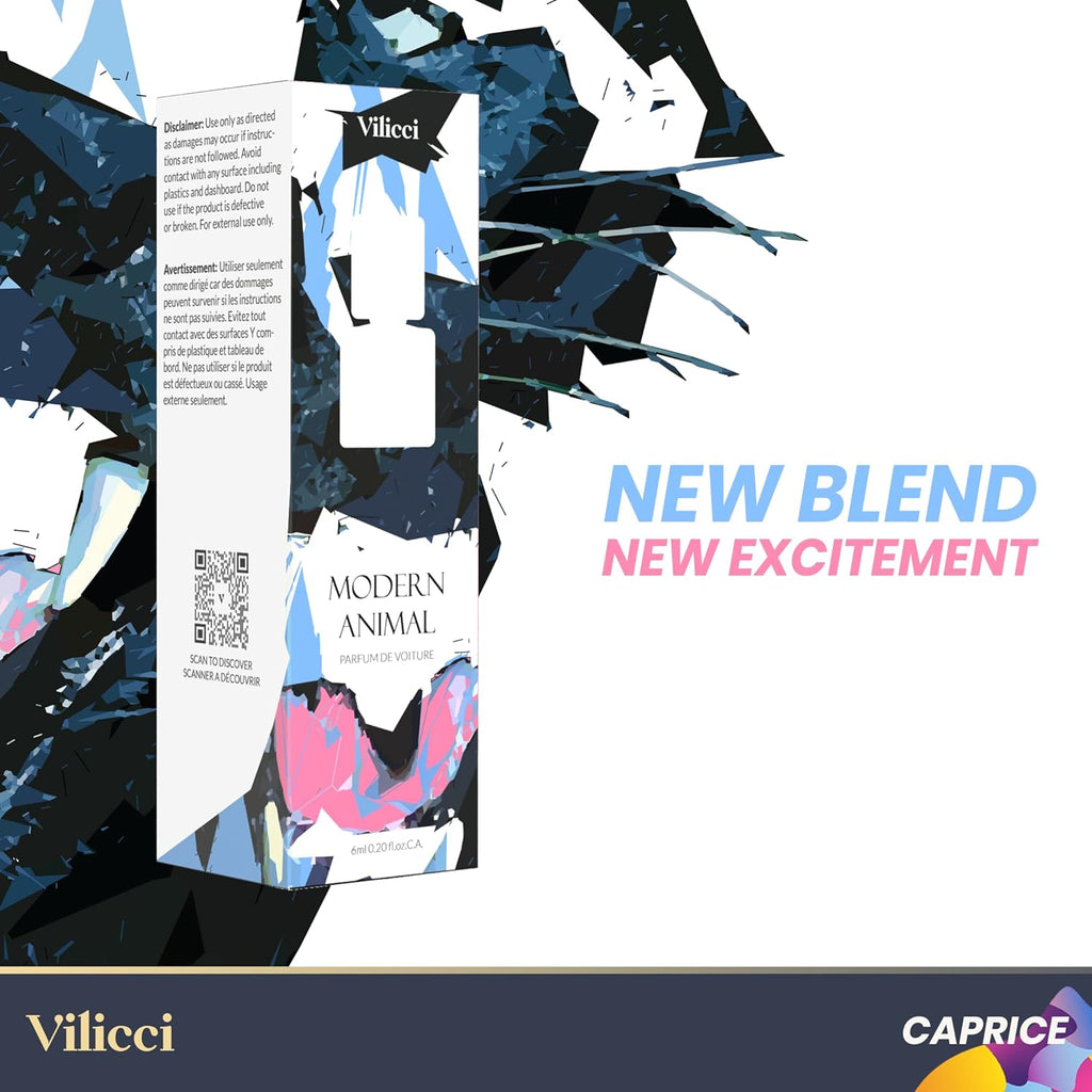 Vilicci Car Air Freshener, Modern Animal Scent, Long Lasting Fragrance for Auto and Home, 1 Bottle of Car Perfume