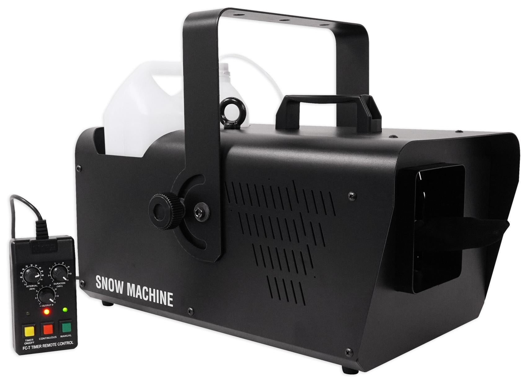Chauvet DJ SM 250 Portable DMX Snow Machine+Wired timer Remote SM250+(2) Scrims