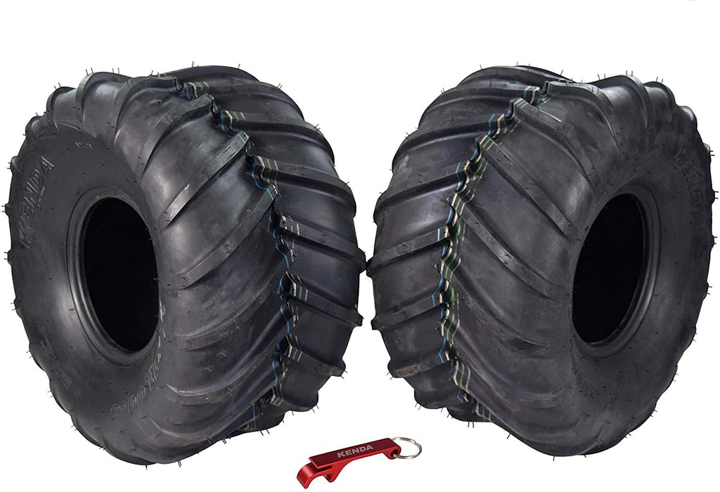 Kenda Tires Lawn and Garden Rear Mower Tires for Grasshopper Mowers with Bottle Opener Key Chain (21x11-8 2 Pack)