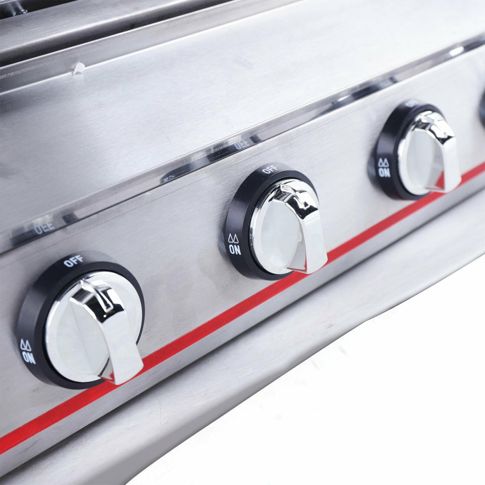 commercial 8 burners lpg gas bbq outdoor picnic barbecue cooker  steel