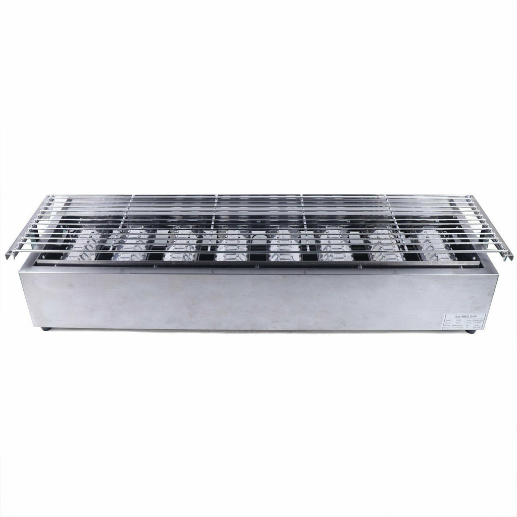 commercial 8 burners lpg gas bbq outdoor picnic barbecue cooker  steel