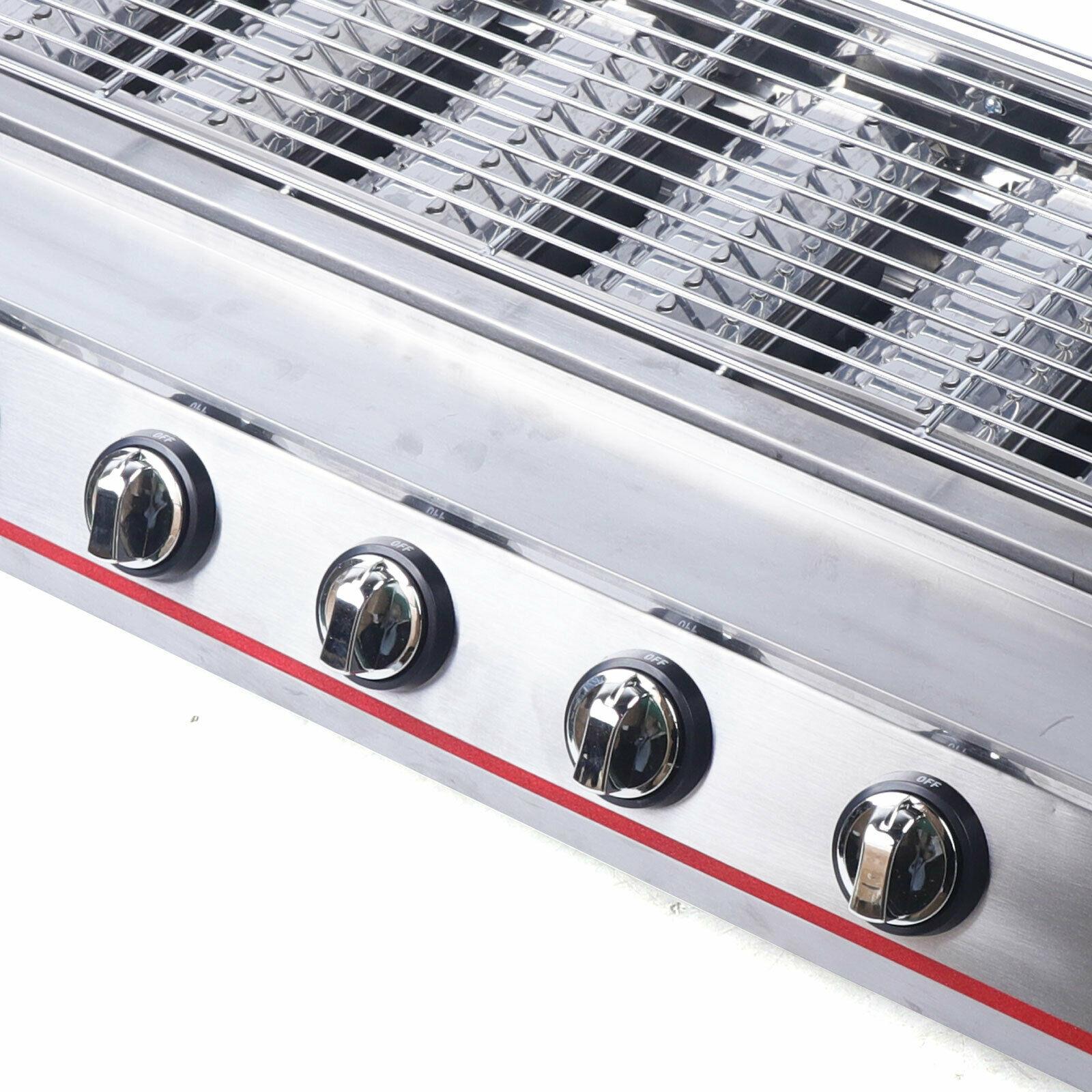 commercial 8 burners lpg gas bbq outdoor picnic barbecue cooker  steel