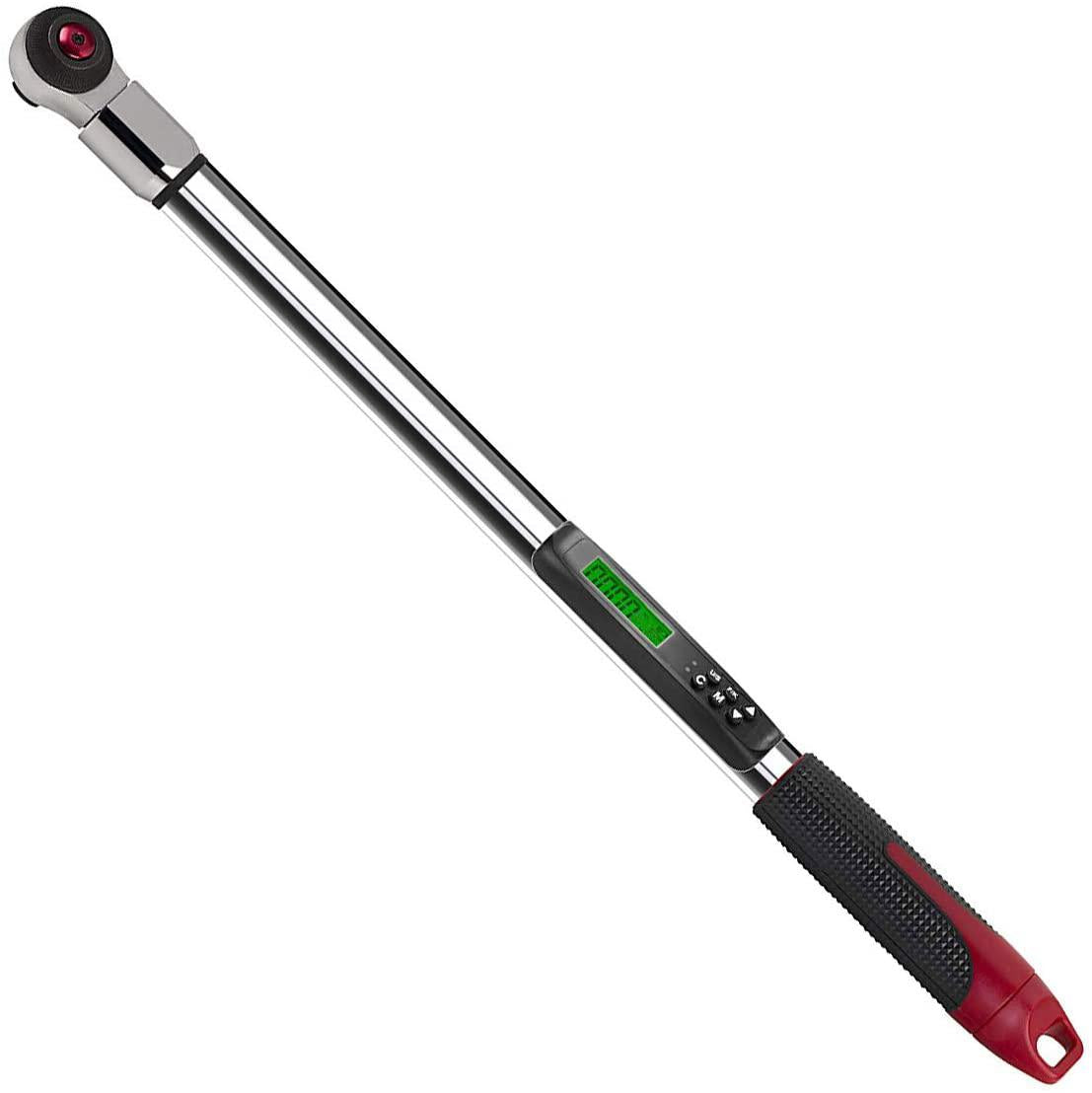 ACDelco Tools 1/2” (Inch) Compact Interchangeable Digital Torque Wrench, Measures 14.8 – 147.5'-LBS. Ranof Torque, 22” Length, Lcd Display, Audible Notification Buzzer, LED Light ARM329-4I