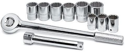 SK Professional Tools 4711B 11-Piece 3/4 in. Drive 12-Point STD/Deep Fractional Socket Set - Chrome Socket Set with Super Chrome Finish | Set of 11 Sockets Made in USA