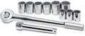SK Professional Tools 4711B 11-Piece 3/4 in. Drive 12-Point STD/Deep Fractional Socket Set - Chrome Socket Set with Super Chrome Finish | Set of 11 Sockets Made in USA