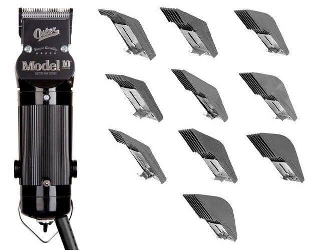 Oster Model 10 Pro Hair Clipper Salon Barber Clipping+#1 Blade+Comb Guides