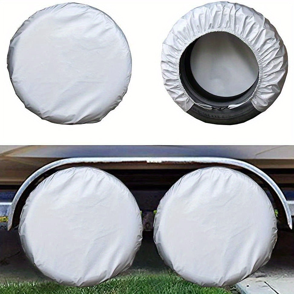 4 Pack Waterproof Tire Covers: Protect Your RV Trailer Camper Wheels from Corrosion!