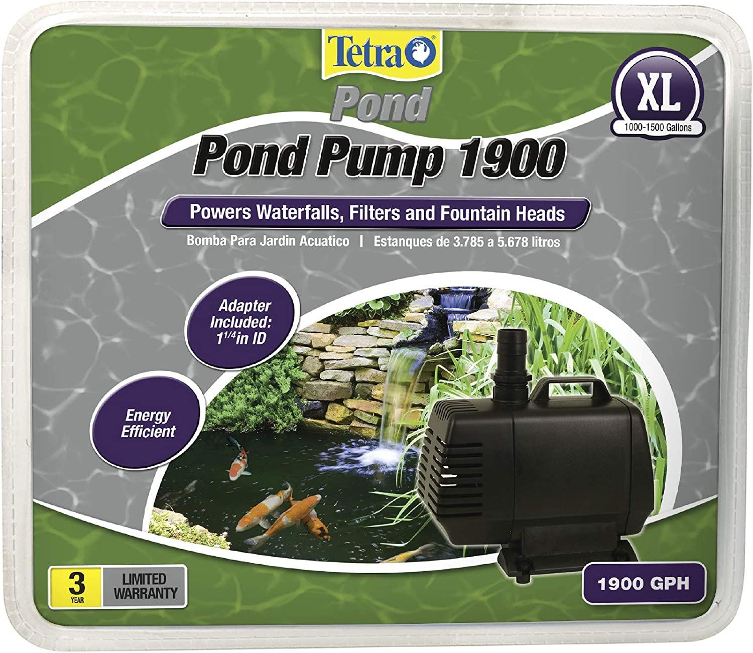 TetraPond Water Garden Pump, Powers Waterfalls/Filters/Fountain Heads