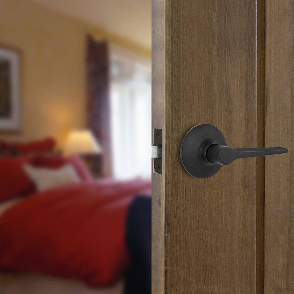 Freedom Matte Black Hall and Closet Door Lever (4-Pack)