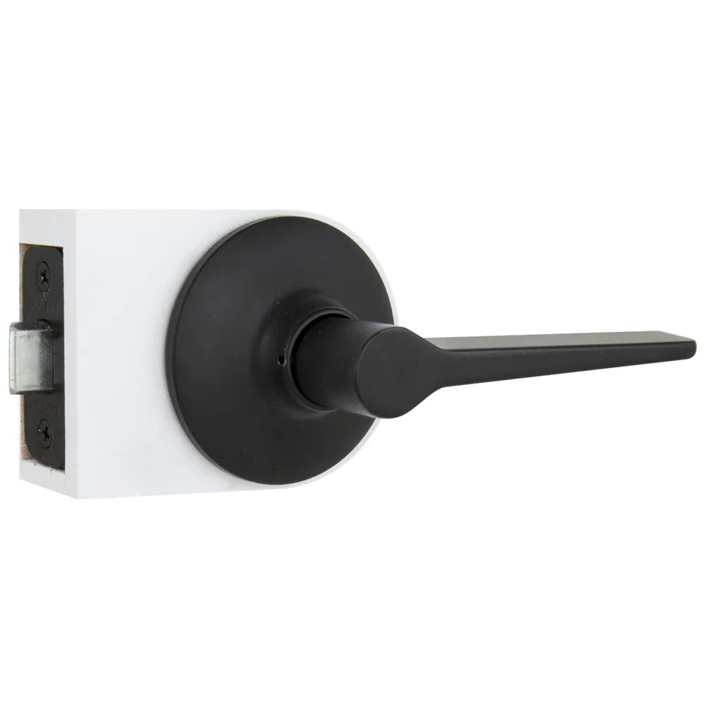 Freedom Matte Black Hall and Closet Door Lever (4-Pack)