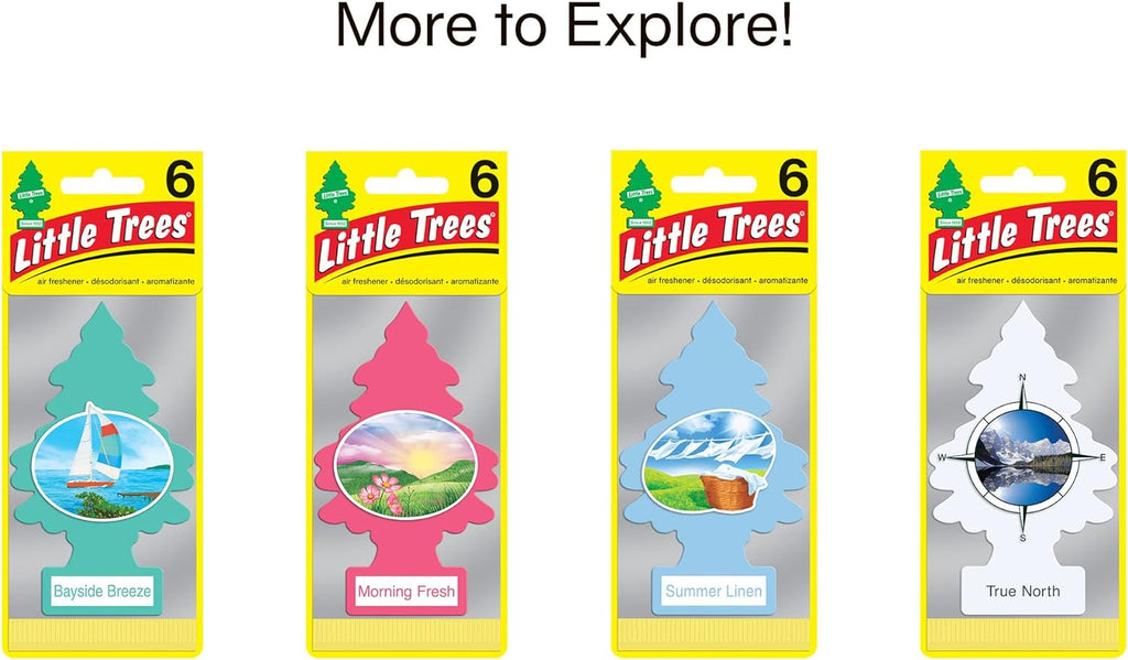 LITTLE TREES Air Fresheners Car Air Freshener. Hanging Tree Provides Long Lasting Scent for Auto or Home. Rainshine, 24 Air Fresheners