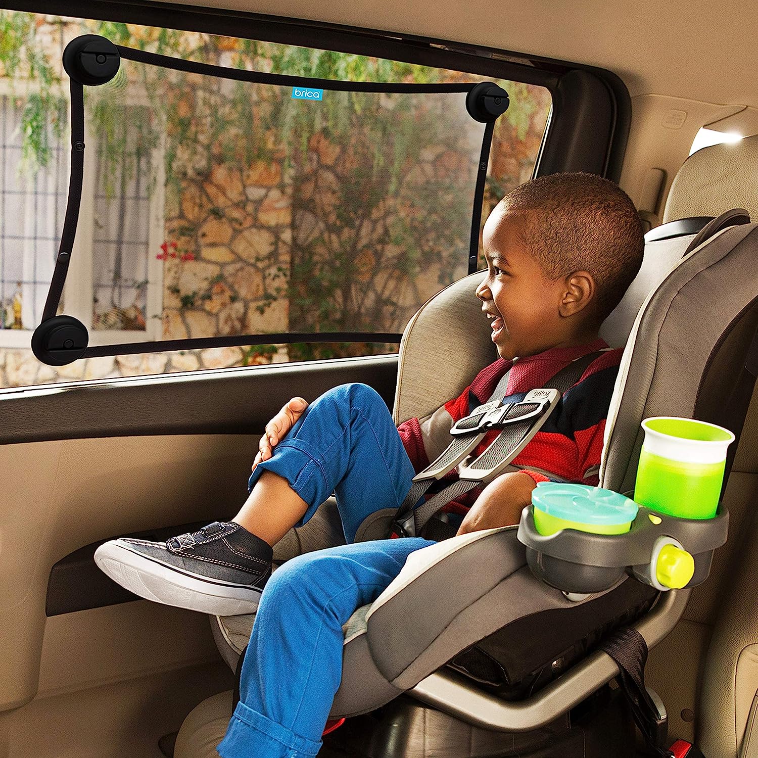 MunchkinBricaStretch to FitCar Window Sun Shade, Helps Block UVA/UVB Rays