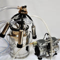 CM10WP5: Complete Cow Bucket Milker w/Twin Piston Oil-Less Oil 5.5 CFM Vacuum Pump 10L SS Bucket Pulsator Claw Cluster Shells+Liners Milk+Air Hoses Clear PVC Portable Station  Quiet Clean