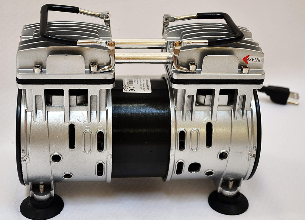 CM10WP5: Complete Cow Bucket Milker w/Twin Piston Oil-Less Oil 5.5 CFM Vacuum Pump 10L SS Bucket Pulsator Claw Cluster Shells+Liners Milk+Air Hoses Clear PVC Portable Station  Quiet Clean