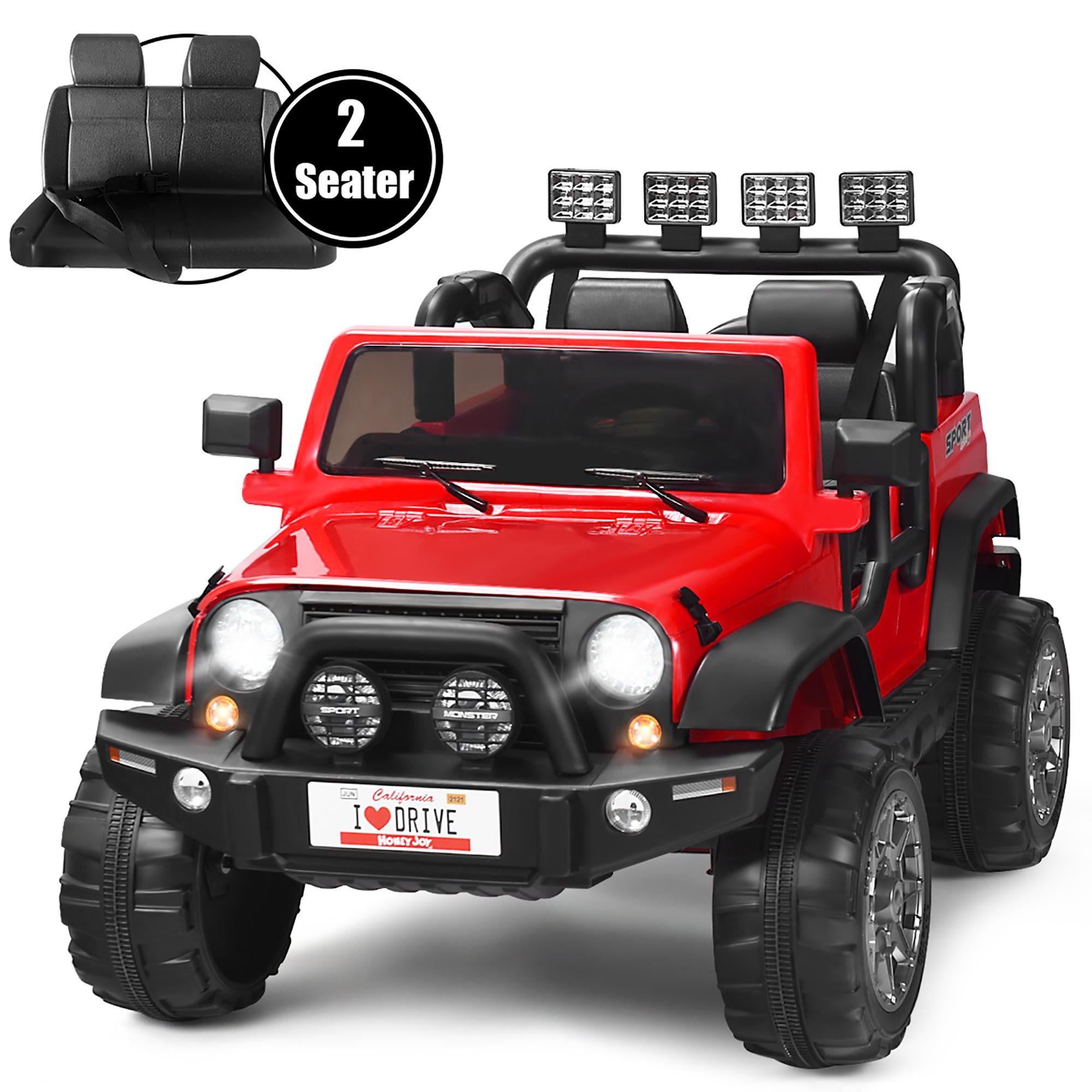 12V Kids Ride On Car 2 Seater Truck RC Electric Vehicles w/ StoraRoom Red