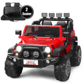 12V Kids Ride On Car 2 Seater Truck RC Electric Vehicles w/ StoraRoom Red