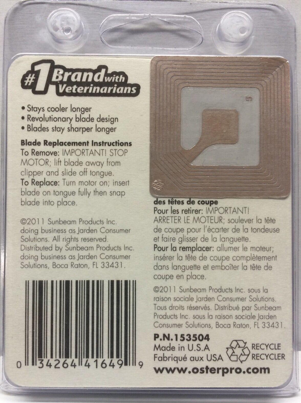Oster A-5 #15 Cryogen-X Clipper Blade #78919-036