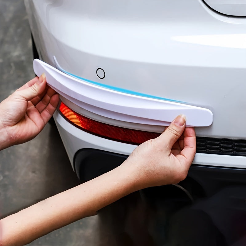 2PCS Universal Anti-Collision Protector, Rubber Car Front And Rear Corner Bumper Guard Lip Anti-Scratch Strips Sticker Car Product Accessories