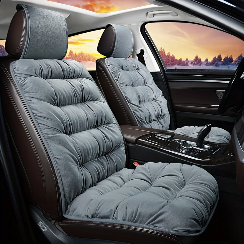 1pc Soft Plush Car Seat Cover, Automobiles Seat Cover Cushion Pad Car Seat Protector Universal Winter Auto Interior Accessories