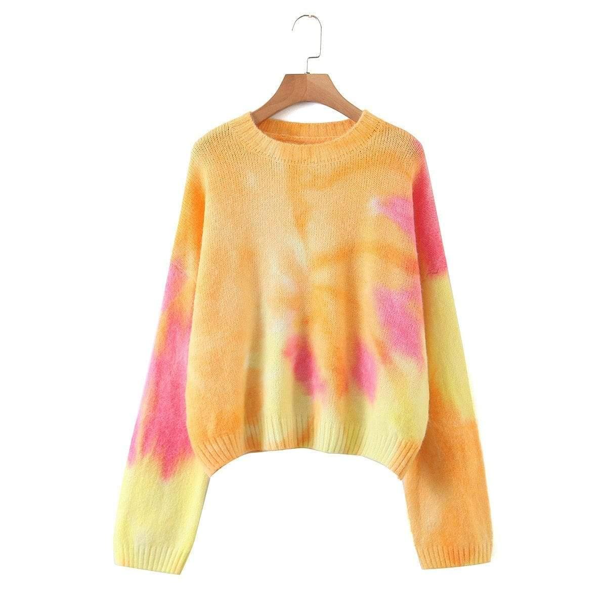 tie dye knitted sweater