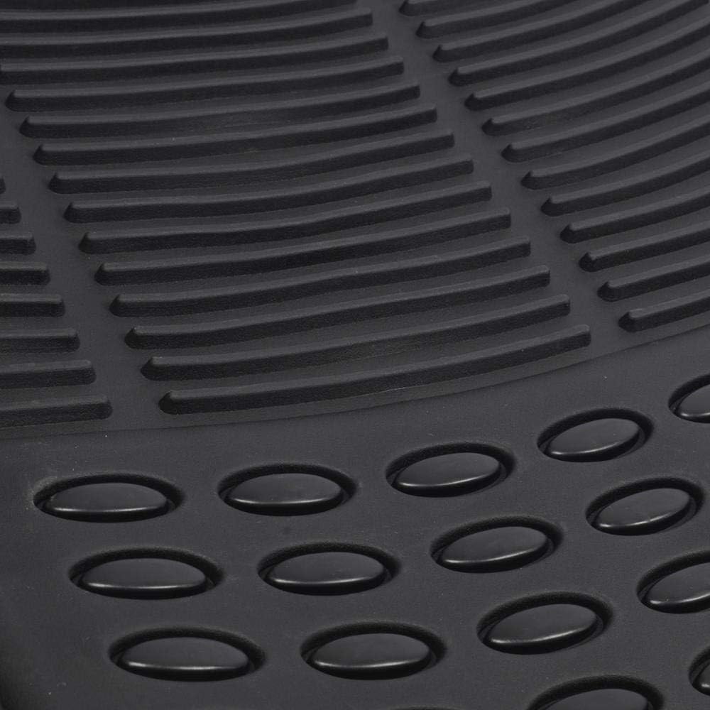 BDK Original ProLiner 2 Piece Front Heavy Duty Front &amp; Rear Rubber Floor Mats for Car SUV Van &amp; Truck, Black - All Weather Floor Protection Fits Most Vehicles