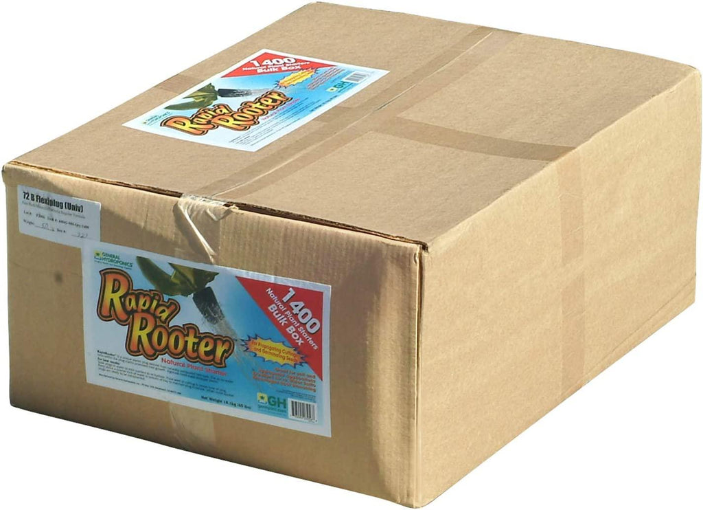 General Hydroponics HGC714150 Rapid Rooter Plant Starters Bulk Plugs, 1400 Count
