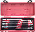 Ratcheting Line Wrench with Flex Head - Brake Line Wrench - Tubing Wrenches 8-19 mm Metric Open Movable Head for Car Maintain Wrench and Hand Repair Tools