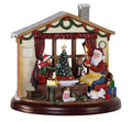 8.5" LED Double Sided Musical Christmas Window Scene with Santa