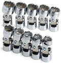 SK 3911 10 Piece 3/8-Inch Drive 12 Point 10-Millimeter to 14-Millimeter Flex Socket Set