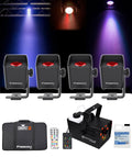 Chauvet DJ Freedom H1 X4 (4) Wireless Wash Lights+Bag+Charger+Remote+LED Fogger